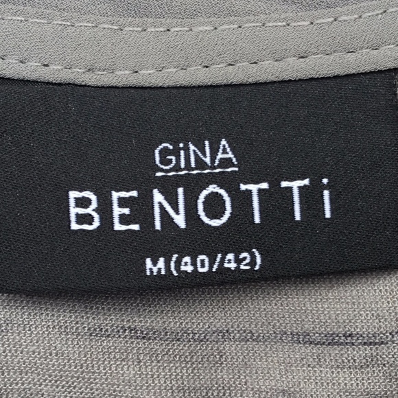 Gina Benotti Grey Sheer Back Tunic Top NWOT - Picture 4 of 8